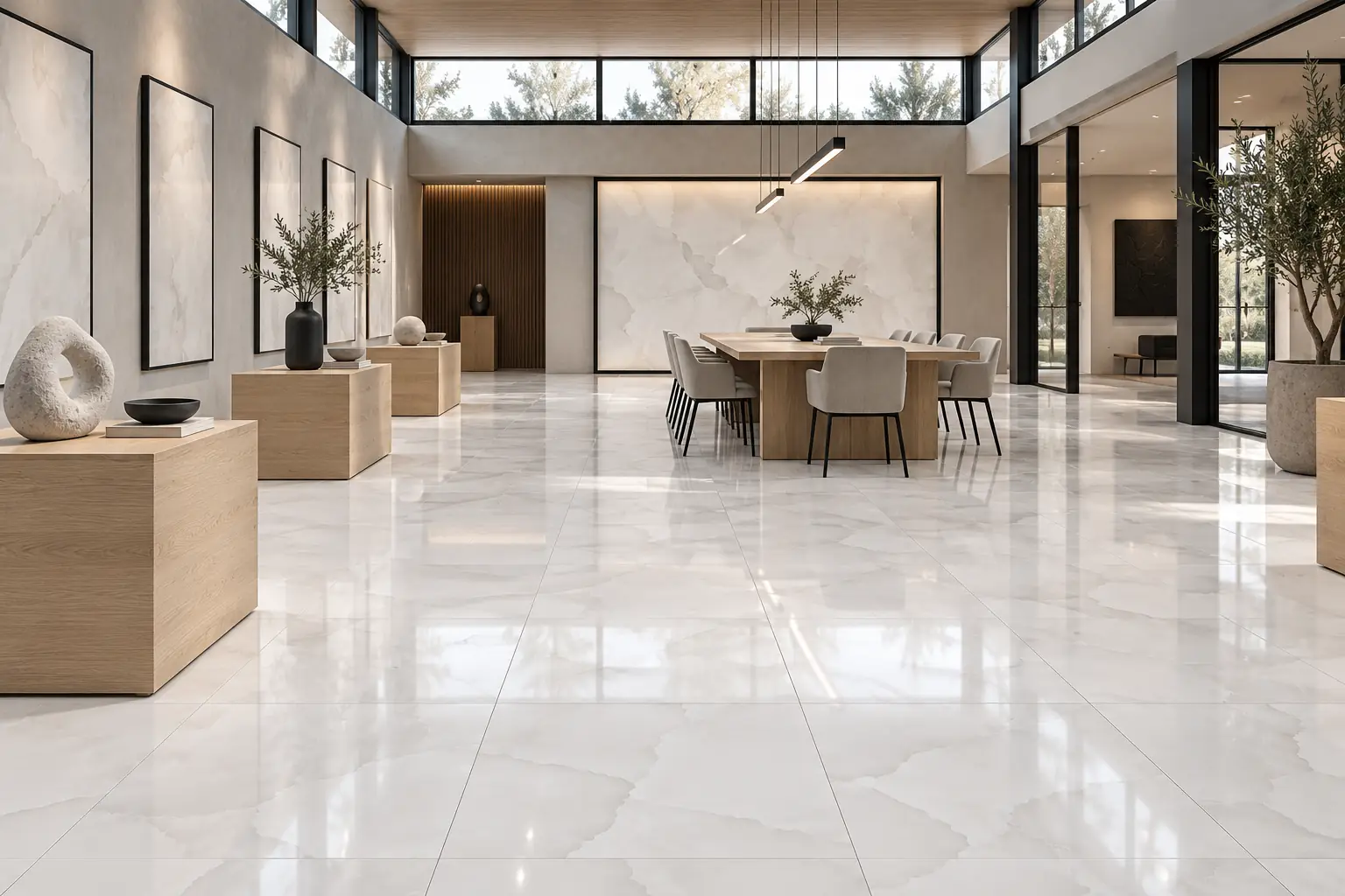 Design visualization featuring Bianco Lusso